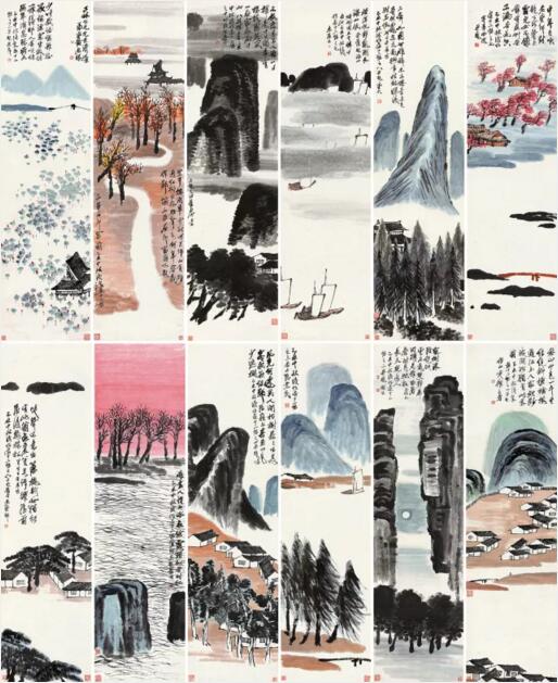 齐白石《山水十二条屏》首入“一亿美元俱乐部”！