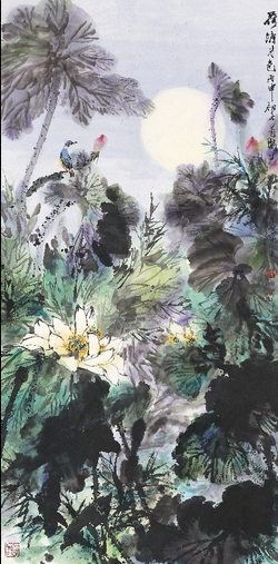 当代书画春拍：新水墨画给市场注入强心剂_NO.3 萧瀚  荷塘月色