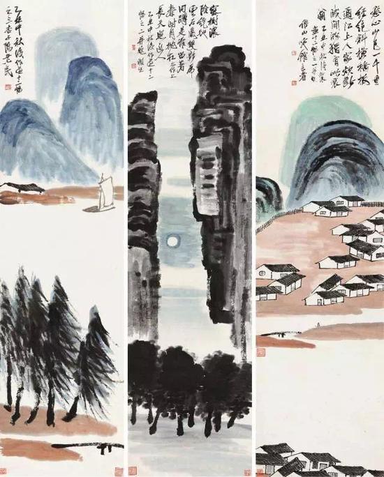 估价5亿人民币 齐白石《山水十二条屏》现身保利_