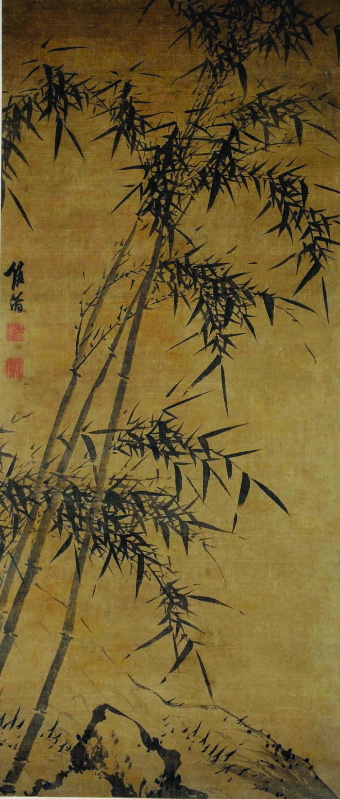 绿意悠悠 石竹相应_图1，赵备竹石图