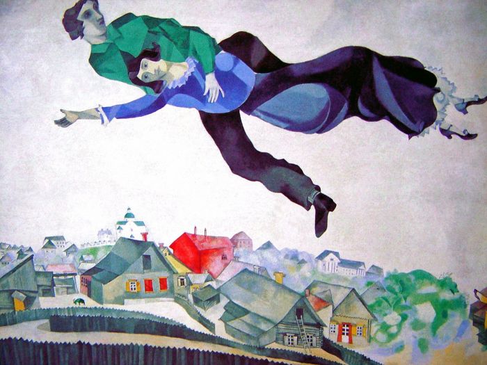 艺术金融=伪命题？(marc-chagall-over-the-town-1918)
