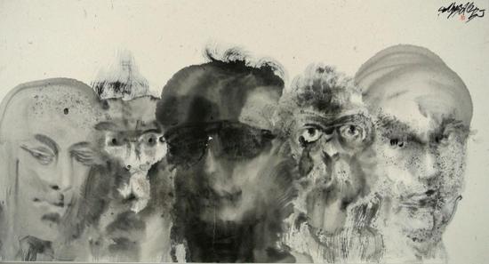 《北京·布拉格》即将开幕(孙初 《咱们谈谈吧》 宣纸水墨178x95cm
