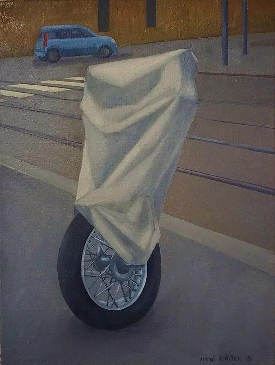 丰富的世界！Antonín ?t?ízek个展即将开幕(摩托车 150x180cm 2017)