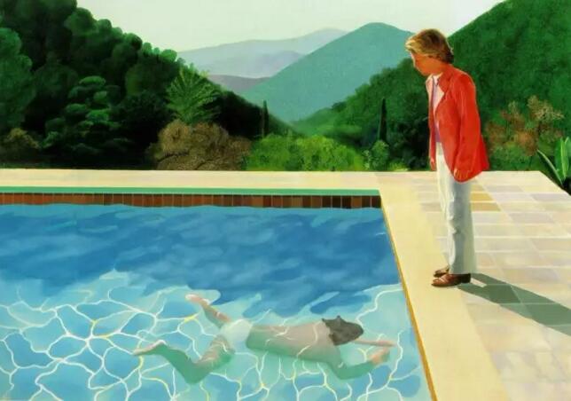 为了摄影！大卫·霍克尼拼了(Portrait of an Artist (Pool with Two Figures),  1971 