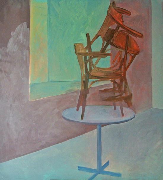 《北京·布拉格》即将开幕(Antonin Strizek 《椅子》布面油画 188x230cm 2016 (捷克）