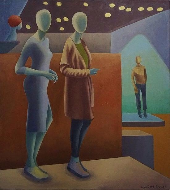 丰富的世界！Antonín ?t?ízek个展即将开幕(模特 -2015-油画-110-x-90-cm)
