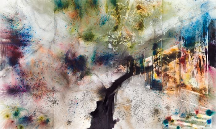 用火药作画 蔡国强见证“绘画精神”
