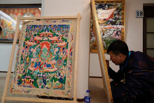 青海“唐卡”大展开幕 加强两地文化交流