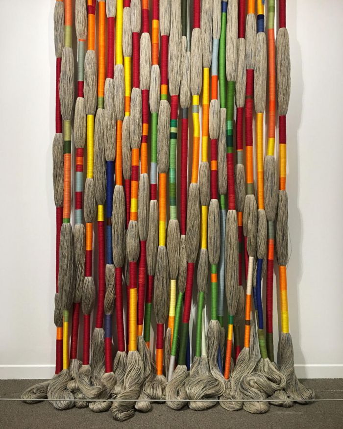 Calling all fibre lovers—the Sheila Hicks Material Voices exhibition is on at the Textile Museum of Canada
