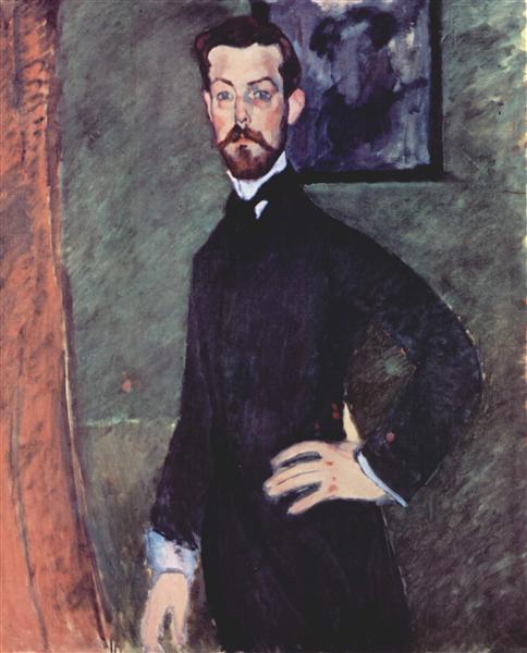 Paul Alexandre in front of a Window 1913 Oil paint on canvas，810 x 456 mm，Muse?e des Beaux-Arts de Rouen. Donation Blaise and Philippe Alexandre，1988