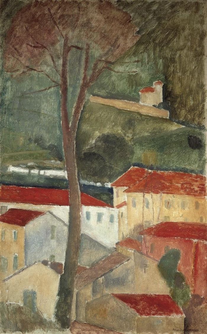 Cagnes Landscape, 1919, Oil paint on canvas, 460 x 290 mm, Private Collection