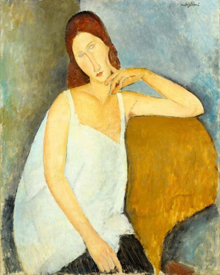 Jeanne He?buterne 1919，Oil paint on canvas，914 x 730 mm，The Metropolitan Museum of Art, Gift of Mr. and Mrs. Nate B. Spingold, 1956