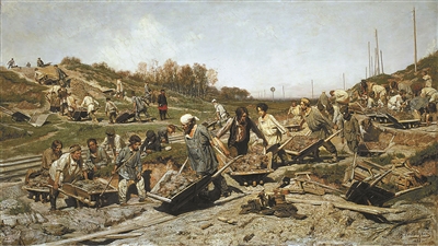 《修铁路》 康斯坦丁·阿波罗诺维奇·萨维茨基 1874年