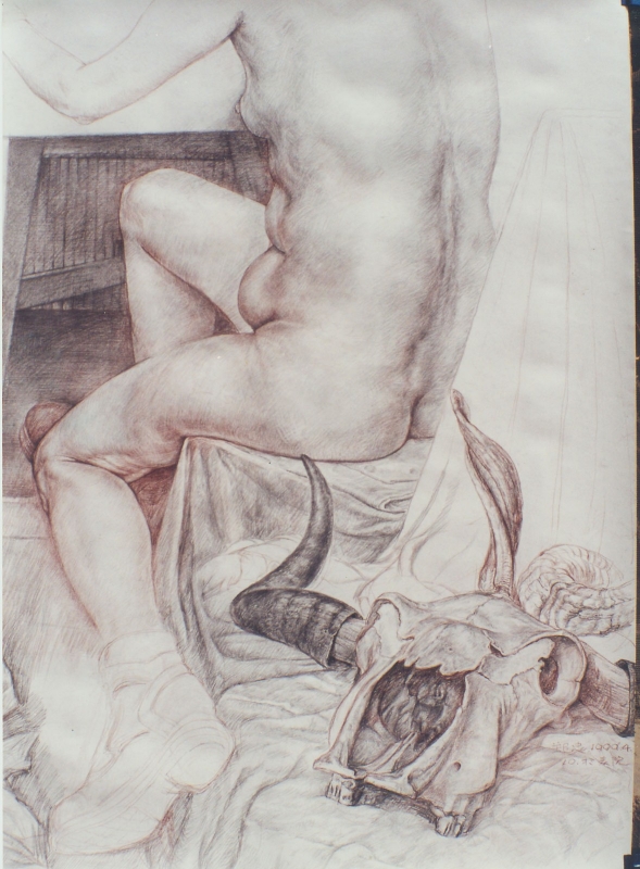当代水墨画名家郑忠的艺术之路之三十四素描导师张烨