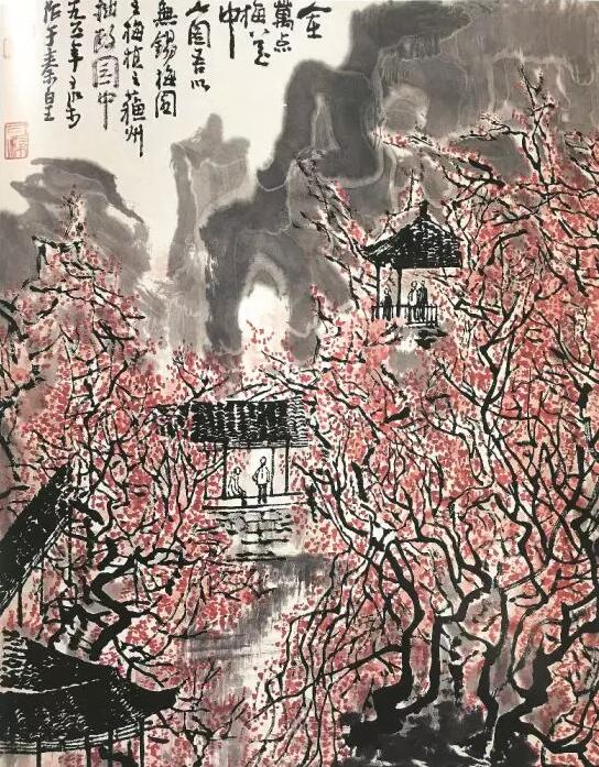 一九六一年〈人在万点梅花中〉乃此题材创稿者