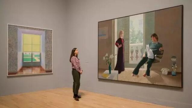 大卫·霍克尼2017年泰特美术馆回顾展现场©AFP/Getty Images
