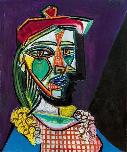Femme au Béret et à la Robe Quadrillée (Marie-Thérèse Walter),Pablo Picasso
