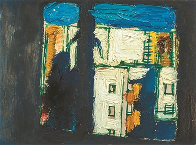 《窗外》杨雨澍2002年纸本油画