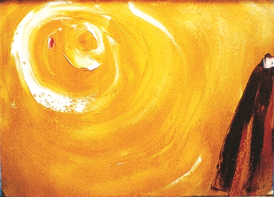 《光明》赵文量1976年包装纸盒油画