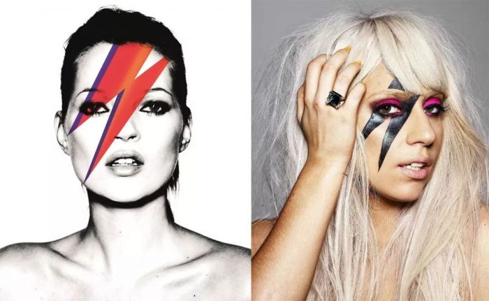 ▲ 传奇超模Kate Moss与Lady Gaga致敬Bowie