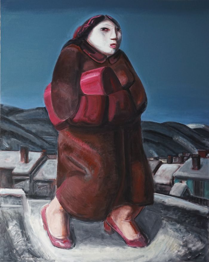 宫立龙 《紫鹊》160cm×200cm 布面丙烯