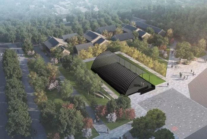 2018年蛇形美术馆北京展亭构想图，由家琨建筑设计事务所设计。