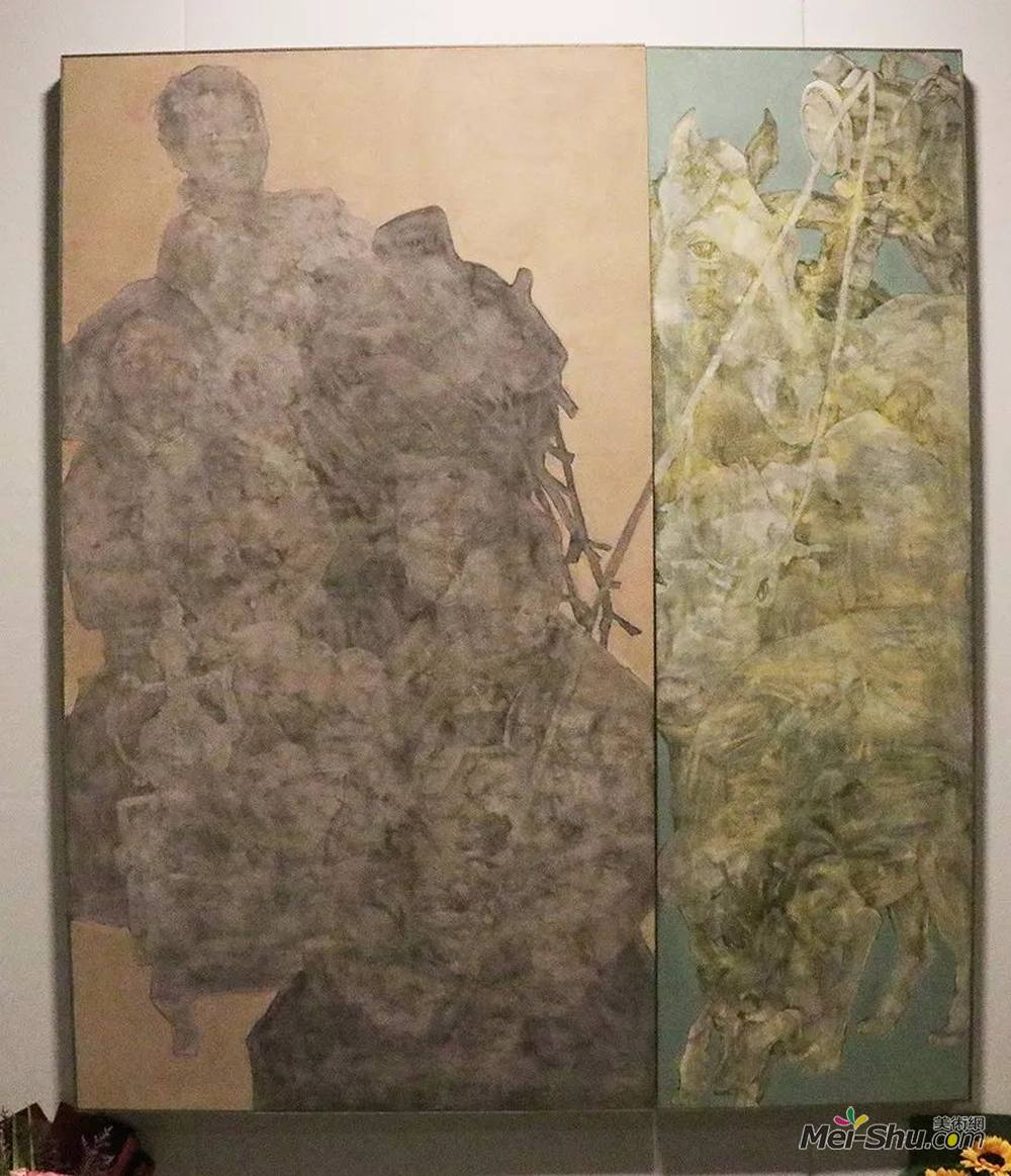 张卉丨《大青山一家人》丨170×200cm