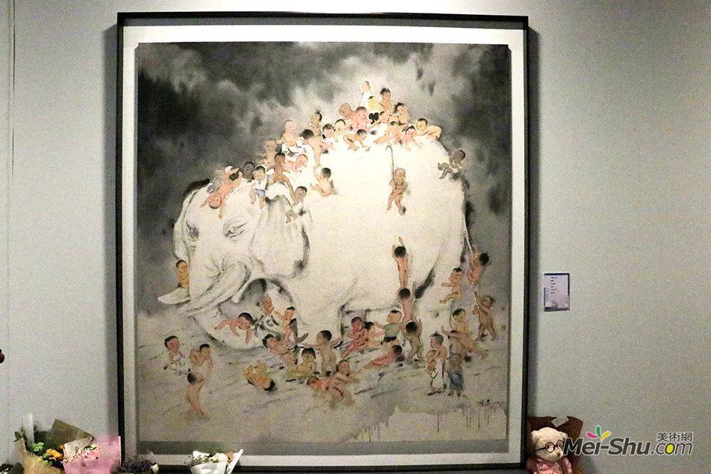庞啸晨丨《童趣·无隅》丨200×220cm丨纸本水墨