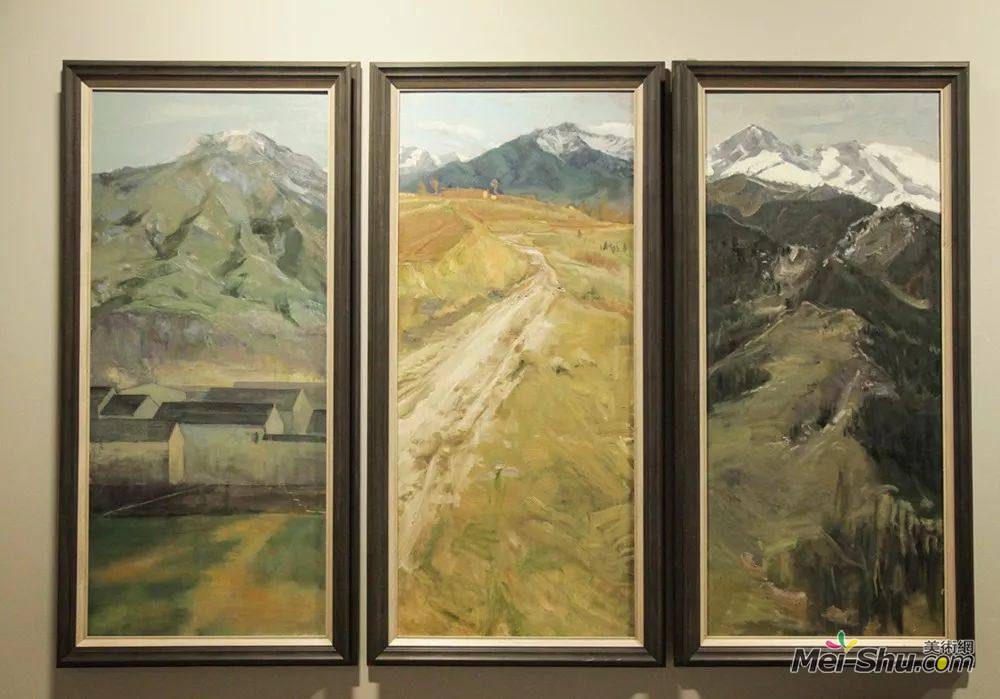  崔松岩|《八户梁》《闲云远》《空山寂》|160x70cm|油画