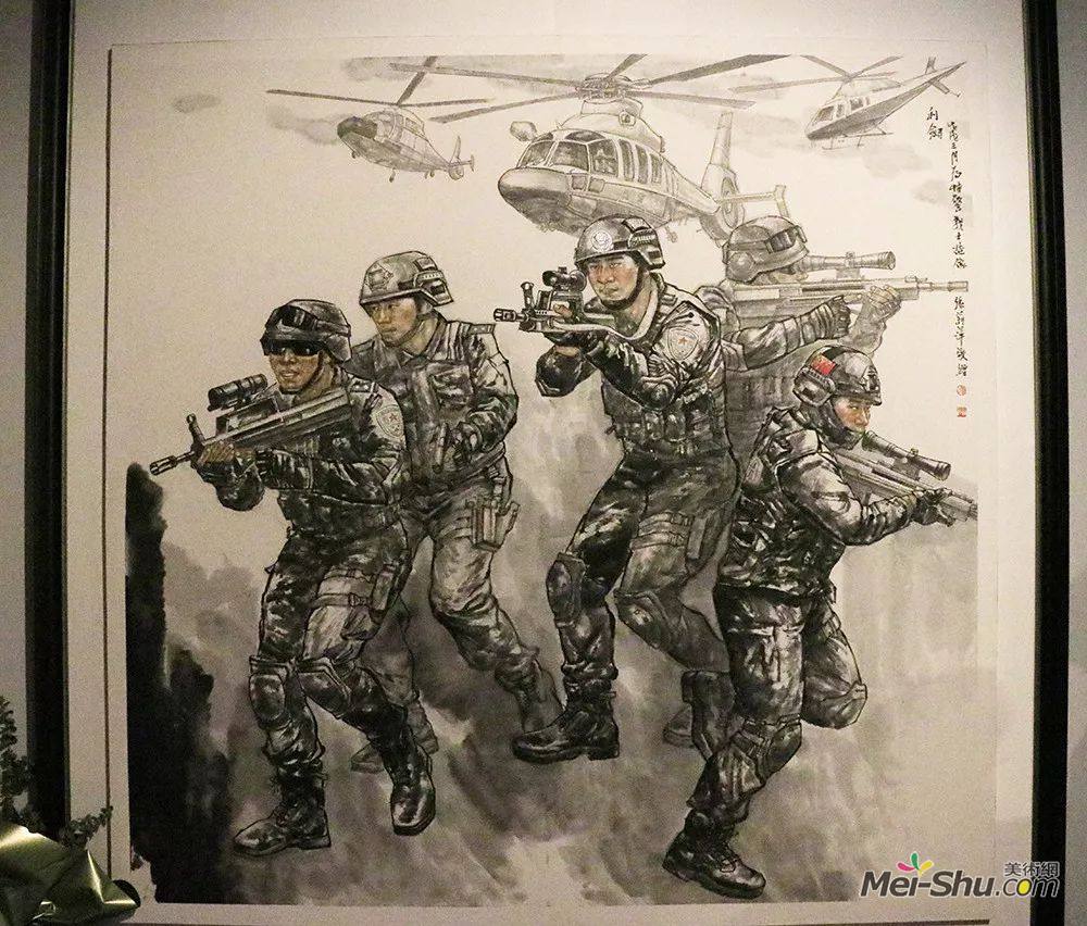 张莉萍丨《利剑》丨200×200cm丨纸本水墨