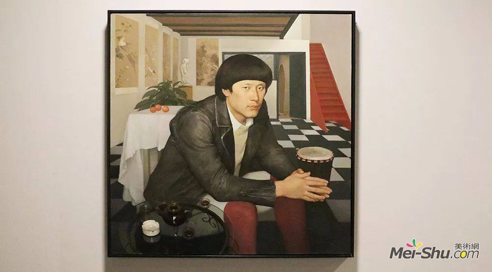 张百川丨《男肖像》丨120×120cm丨油画