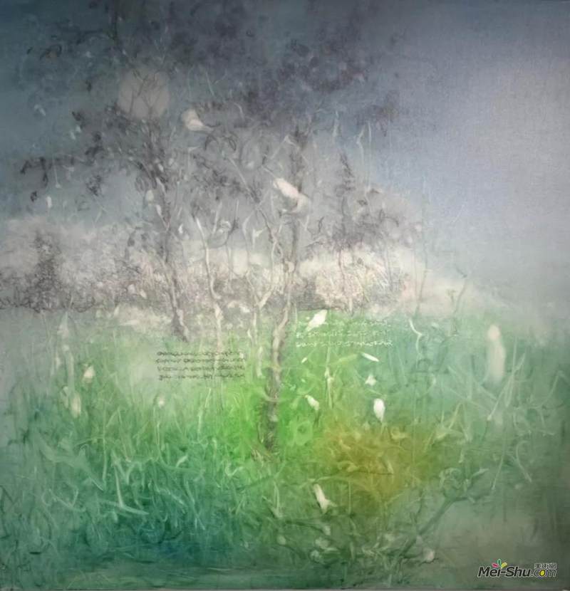李瑞《独行弥满》100×100cm 油彩 丙烯 画布 2014