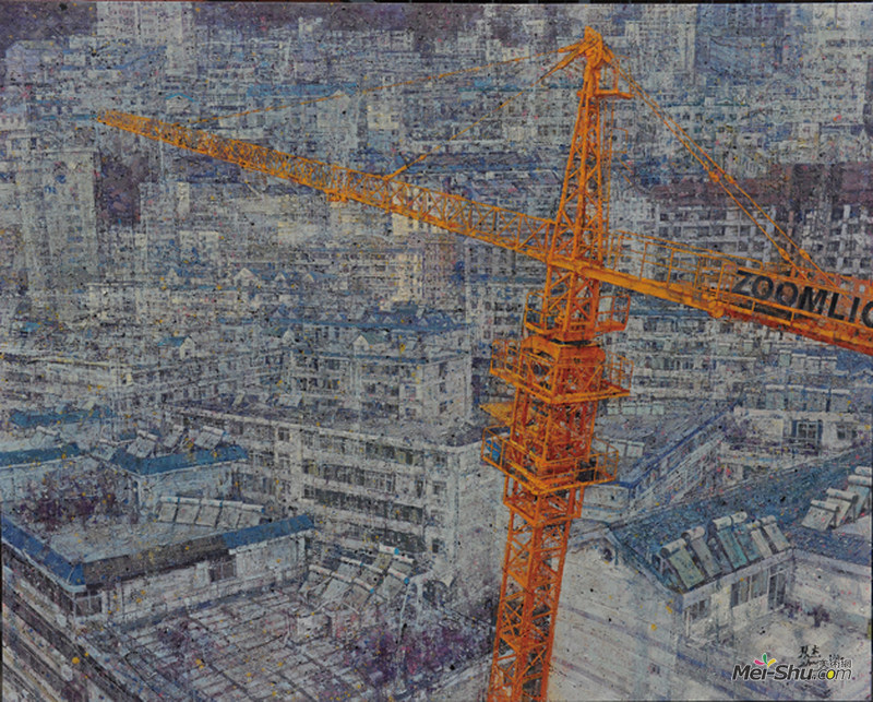 造城作者：张杰创作年代：2014规格：200×160cm品类：油画