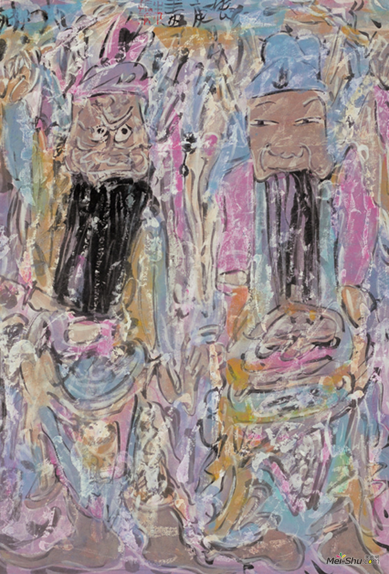 戏剧人物作者：朱振庚创作年代：2006规格：46×34cm品类：中国画
