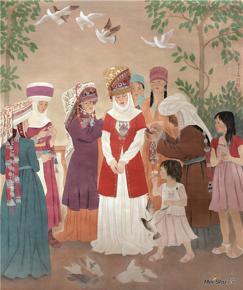  赛力克江·沙提《祝福》170cm×146cm 新疆