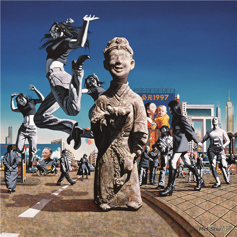 钟飙 公元1997 180x180cm 布面油画 1997