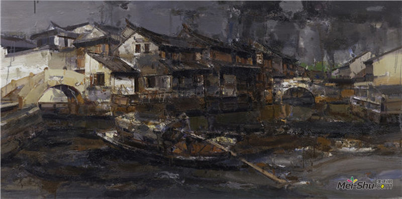 刘玉龙《 历史的风景--江南》100x190cm 布面油画 2017
