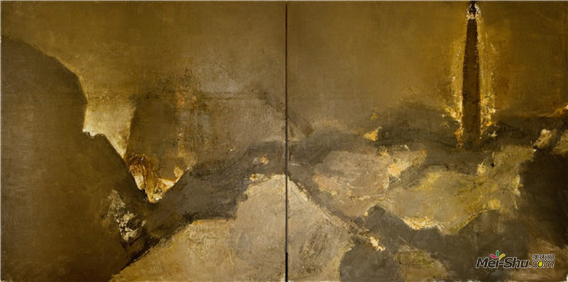 井士剑《塔》之三160×320CM 布面油画 2013
