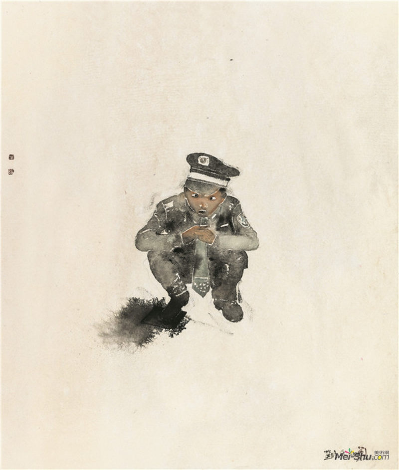 刘庆和《平安》90×75cm 纸本水墨 2014年