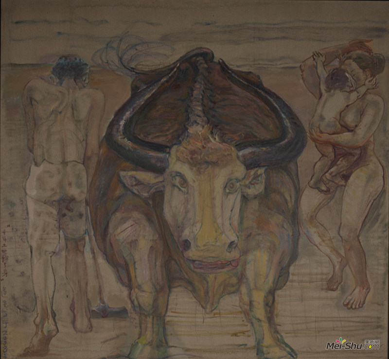 《千年土地翻了身》作者：袁运生 创作年代：2006 规格：240×260cm 品类：油彩