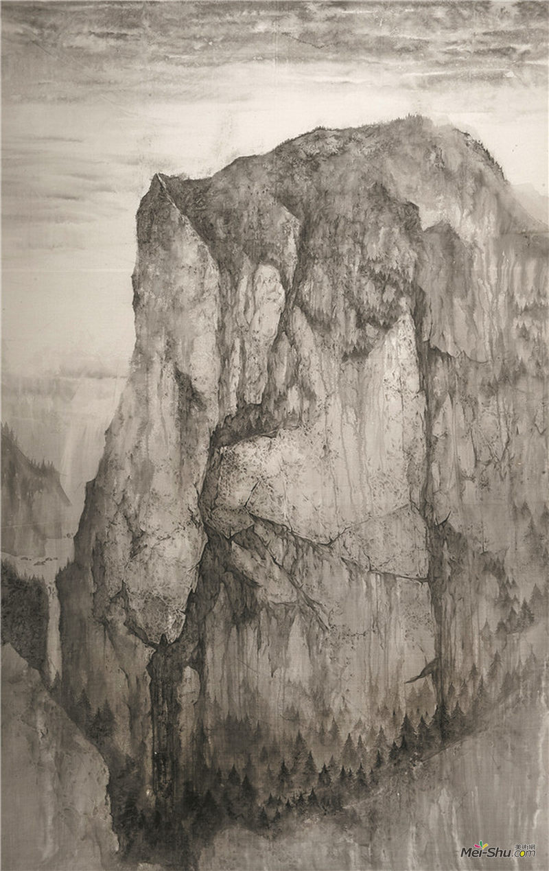 王栋 亘古 中国画200cm×120cm 2016年.jpg