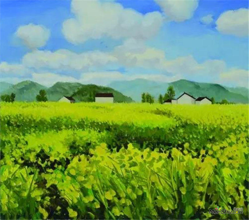 3-林笑初《油菜花》布面油画 99x88cm 2017年