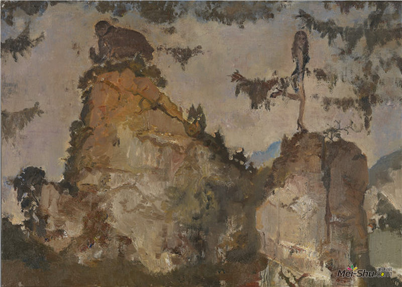 井士剑 一座山之莫如跳舞 50x60CM 布面油画 2014
