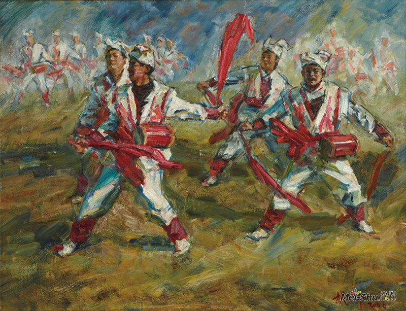 《豪放的汉子》作者：武永年创作年代：2006规格：89×116cm品类：油画