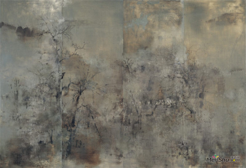 李荣林《树色图》 麻布·油彩220 x 320cm 2009