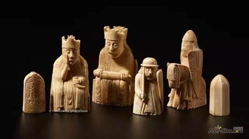 刘易斯棋子，约公元1150-1175年，发现于刘易斯岛，可能制于挪威