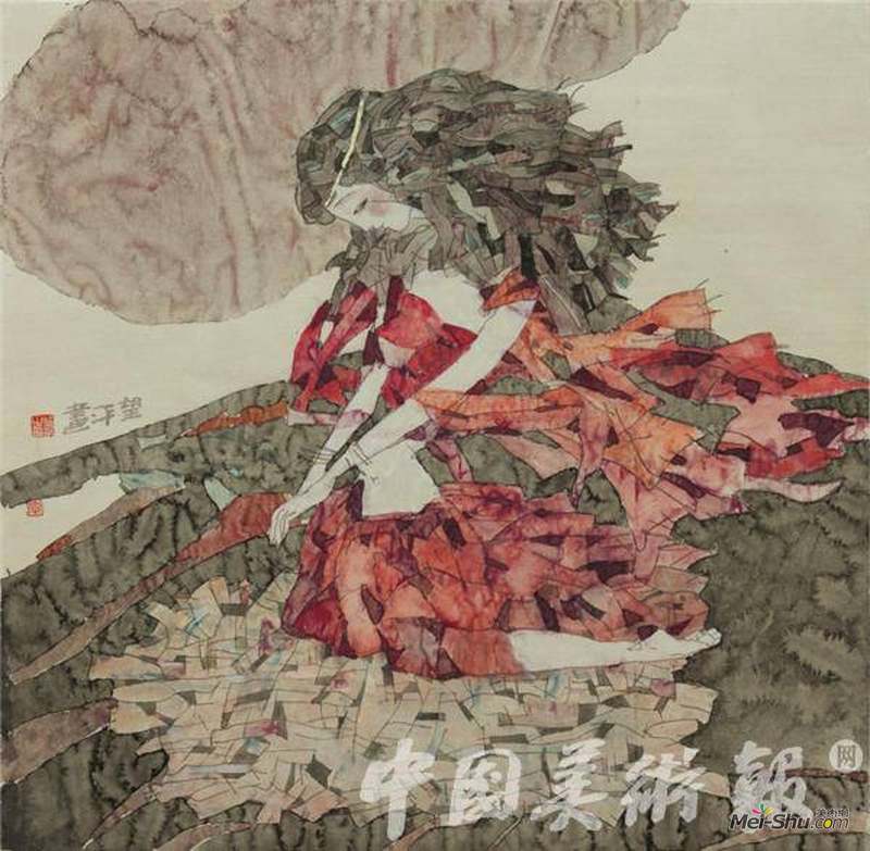 李望平《风乍起》68x68，2016年