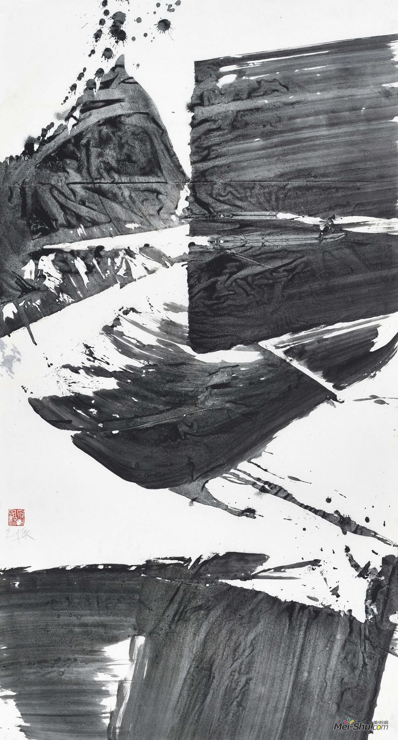 刘懿 1407159号 180×95cm 纸本水墨 2014
