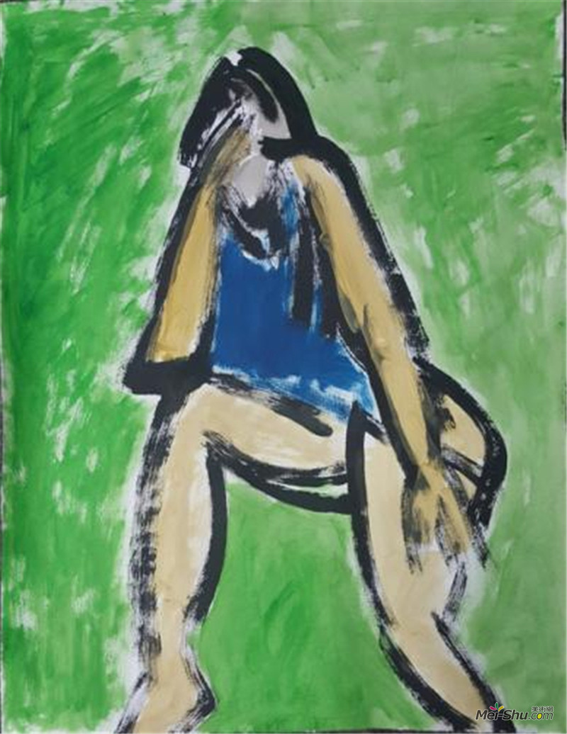 杨起 休息  65 x 50 cm