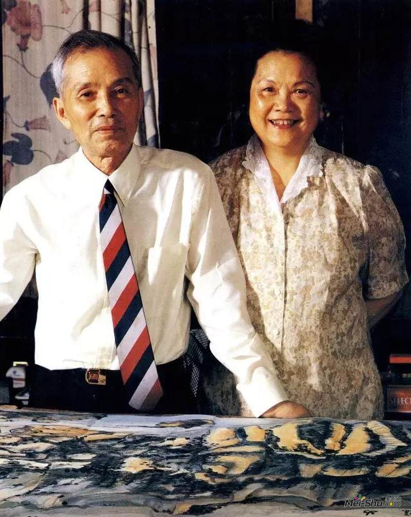 赖少其与夫人曾菲（摄于1992年）